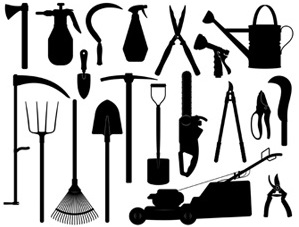 Various agricultural implements used by farmers